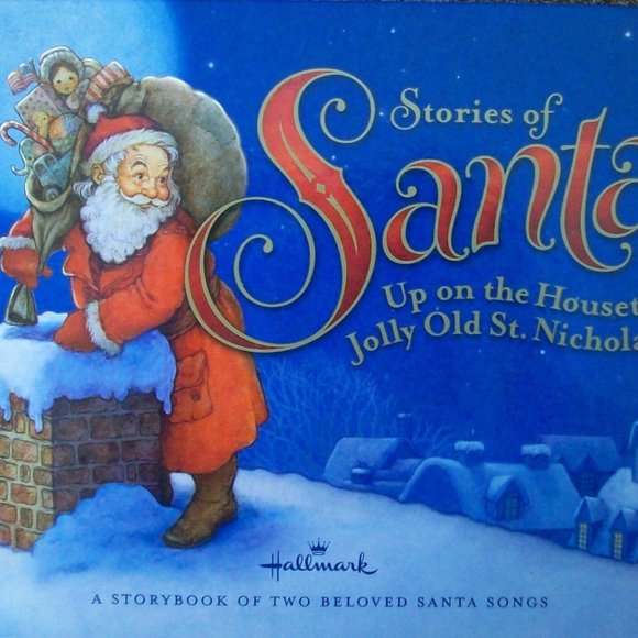 Hallmark Stories of Santa Keepsake hardcover book with 2 songs Christmas - Picture 1 of 1